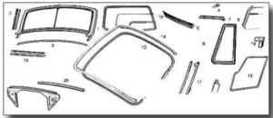 MGB Glazing, Seals etc