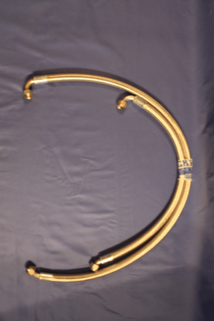 (49) MGB AHH8536/7SS STAINLESS STEEL PAIR OIL COOLER HOSES PIPES 1967-1974