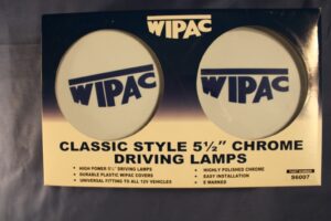 S6007 MGB WIPAC PAIR OF CHROME DRIVING LAMPS 5 1/2"