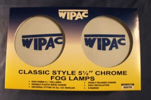 S6078 MGB PAIR OF WIPAC FRONT CHROME FOG LAMPS 5 1/2"