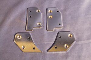 (49) MGB GT DOOR CAPPING CHROME SET AHH7844C