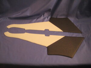 CP046AP MGB GT C POST TAILGATE TRIM PANEL PAIR BLACK AND GREY