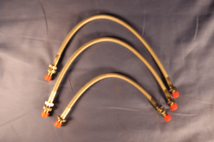 MGB GOODRIDGE Aeroquip S/S 3 Piece Flexi Brake Hose KIT ABK103