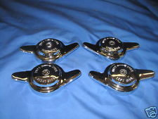 SPIN2 MGB MIDGET CHROME WIRE WHEEL SPINNERS MG LOGO 8 tpi SET OF 4 2 EARED