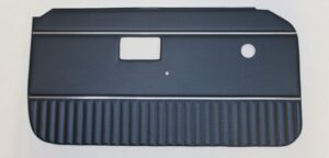DP126 MGB DOOR CARD TRIM PANELS 1971-76 BLACK, NAVY BLUE & AUTUMN LEAF WITH CHROME TRIM