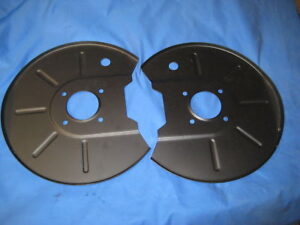 (13) MGB PAIR OF Brake Disc Dust Covers / Back Plates MILD STEEL BTB412/3PR