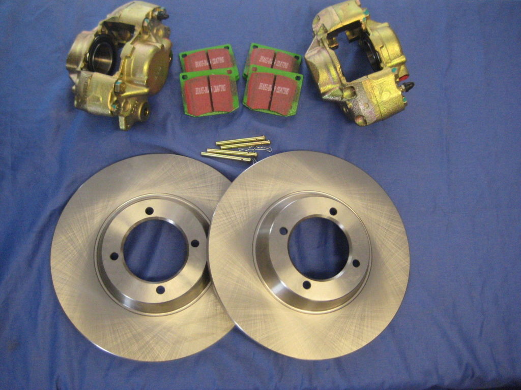 MGC BRAKE CALIPERS, DISCS, GREENSTUFF PADS & PINS & CLIPS KIT BKMGC2