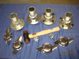 WWC2  MGB W/W WIRE WHEEL CONVERSION KIT TUBE AXLE