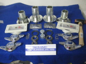WWC1 MGB W/W WIRE WHEEL CONVERSION KIT TUBE AXLE INC BEARINGS & SHIMS