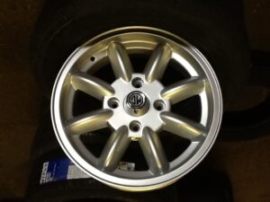 GAC8203SET   13" X 5J MIDGET SPRITE ALLOY WHEELS PLAIN SILVER SET OF 4