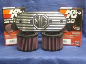 K&N4 MGB K & N ALLOY PLATE AIR FILTER KIT