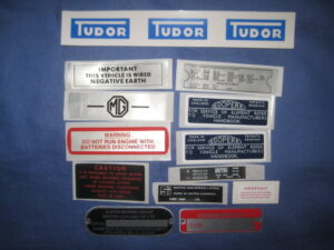 MGK MIDGET 1275 & 1500 ENGINE BAY DECAL STICKER & PLATE KITS