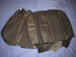 MGB FRONT SEAT COVERS 1970-73 VINYL 1/2 PERFORATED OE SPEC SC111