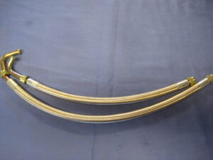 (14A) MGC PAIR STAINLESS STEEL S/S OIL COOLER HOSES AHC323/4SS