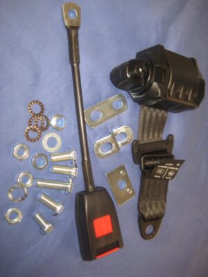 514/30  MGB,C, V8, & MIDGET SECURON BLACK INERTIA SEAT BELT