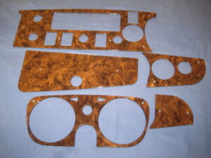 S003 MGB WALNUT DASHBOARD KIT ROCKER SWITCH 1971-1974