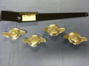 SPIN2MW SET OF 4 MG LOGO SPINNERS 8TPI & METAL WRENCH SPINNER SAVER