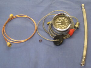 BHA4764K MGB  DUAL OIL WATER GAUGE SMITHS oC NEW & COPPER PIPE & S/S FLEXI HOSE