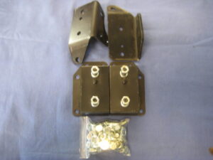 AHH5065/6KIT MGB CHROME BUMPER ENGINE MOUNT BRACKETS, RUBBERS & BOLT KIT 1962-74