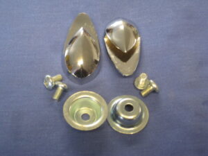 ROADSTER CHROME HOOD PEARDROP RETAINERS, CUP WASHERS AND SCREWS SET 14B1730KIT