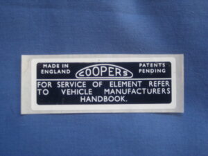 CRST120 COOPER AIR FILTER STICKER