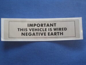 CRST113 SILVER NEGATIVE EARTH STICKER