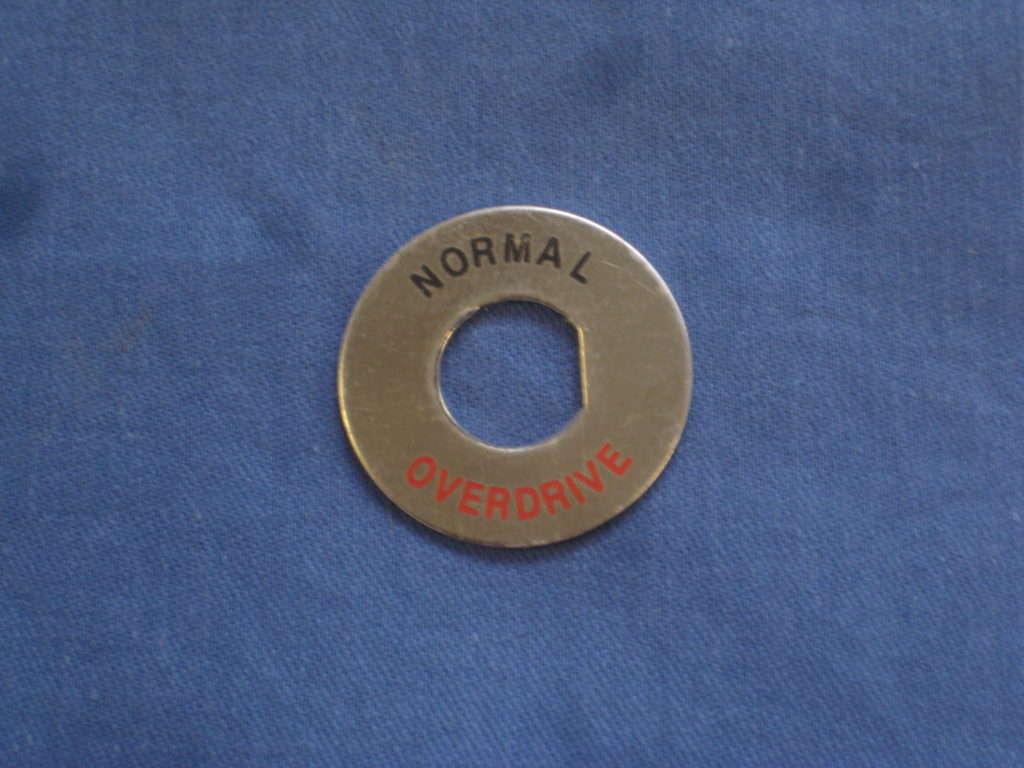 AHH6277 MGB DASHBOARD OVERDRIVE SWITCH ESCUTCHEON