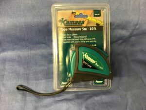 Kamasa tape measure 5m 16 ft dual scale metric / imperial self lock 56129