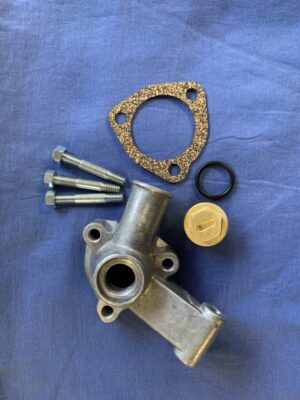 (27) CAM1577KIT MGB THERMOSTAT HOUSING INC BRASS FILLER PLUG, STUDS & GASKET  1976 ON