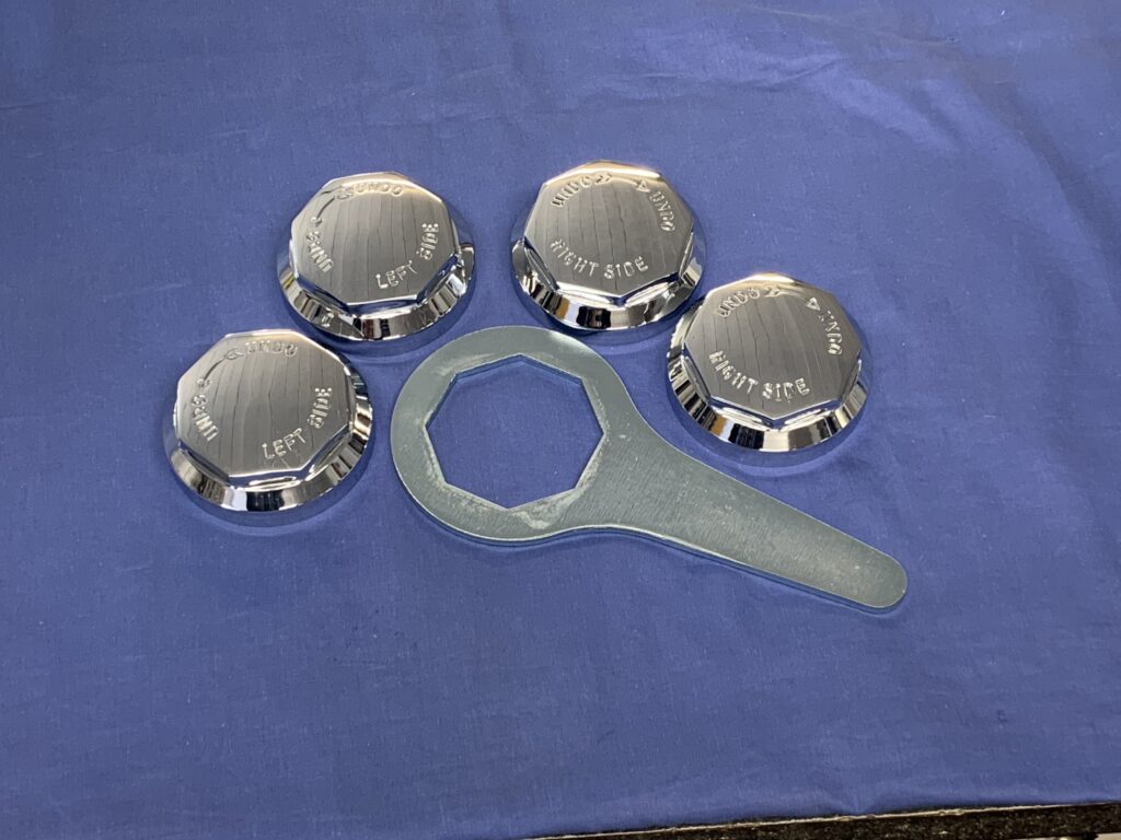SPIN6SP SET OF 4 OCTAGON PLAIN WIRE WHEEL SPINNERS 8 TPI INC SPANNER