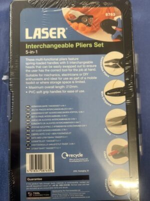 Interchangeable Pliers set 5 in 1 LASER TOOLS 8763