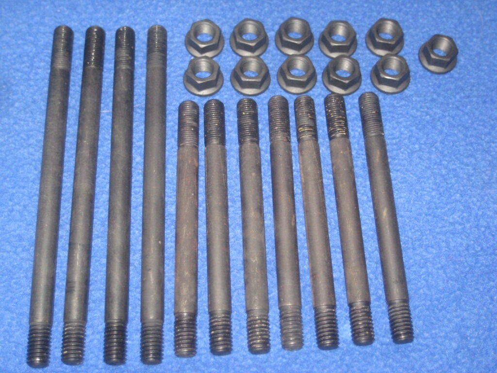 51K281SET MGB SET OF 11 ENGINE CYLINDER HEAD TO BLOCK STUDS & IMPROVED NUTS KIT