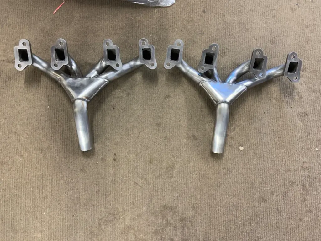 BHH1000HS PAIR OF MGB V8 TUBULAR BLOCK HUGGER S/S MANIFOLDS (ONLY) - Image 2